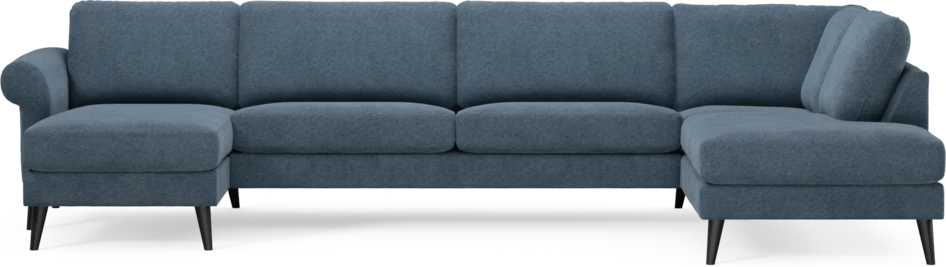 Bridge - 3-sits soffa med schäslong vänster och divan höger - Blå
