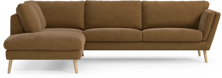 Madison Lux - 3-sits soffa med divan vänster - Brun