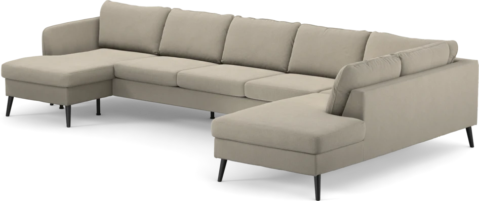 County - 4-sits soffa med schäslong vänster och divan höger - Grå