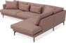 Harper - 3-sits soffa med divan höger - Rosa