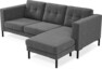 Rio - 3-sits soffa med schäslong höger - Grå