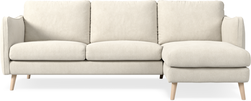 Madison Lux - 2-sits soffa med schäslong höger - Vit