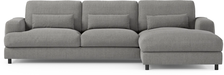 Noma - 3-sits soffa med schäslong höger - Grå