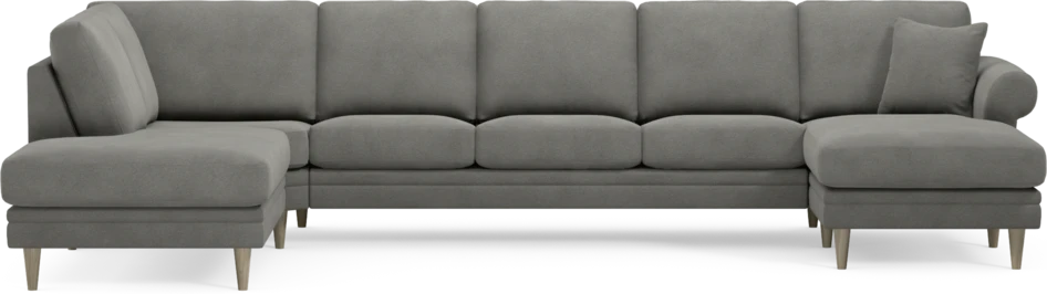 Eden - 3-sits soffa med divan vänster och schäslong höger - Grå