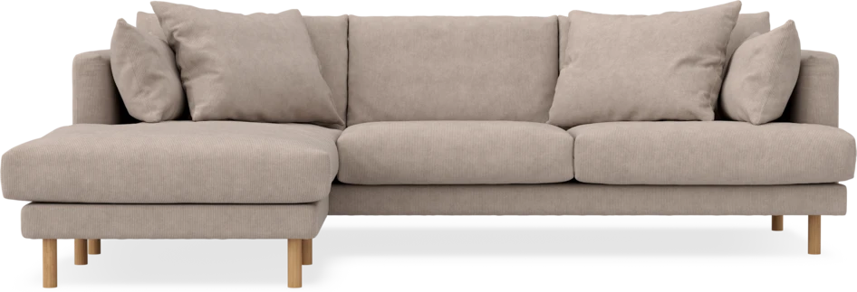Harper - 4-sits med schäslong vänster - Beige