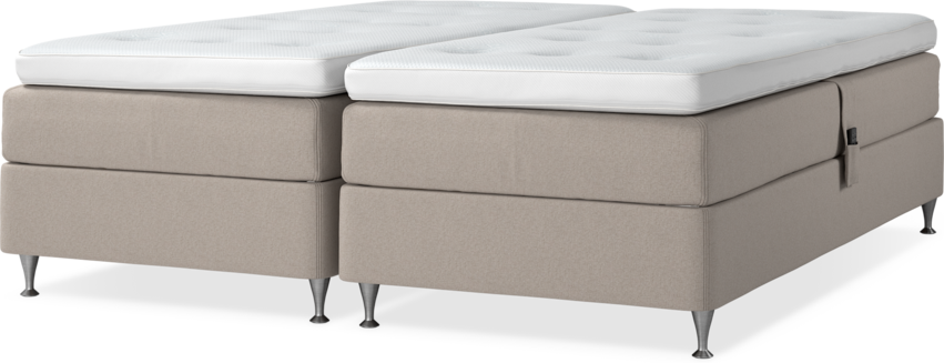 Delux Sense - Ställbar säng, dubbelsäng med bäddmadrass - Beige