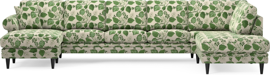 Eden - 3-sits soffa med schäslong vänster och divan höger - Flerfärgad