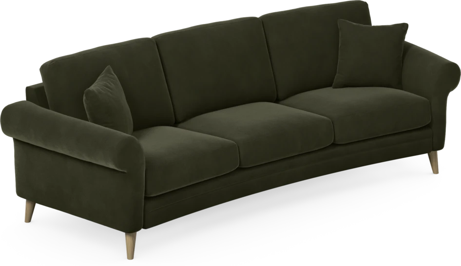 Eden - 3-sits soffa svängd - Grön
