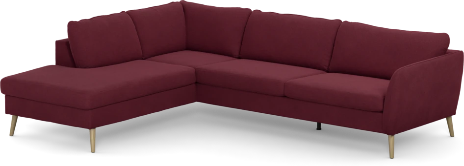 County - 2,5-sits soffa med divan vänster - Röd