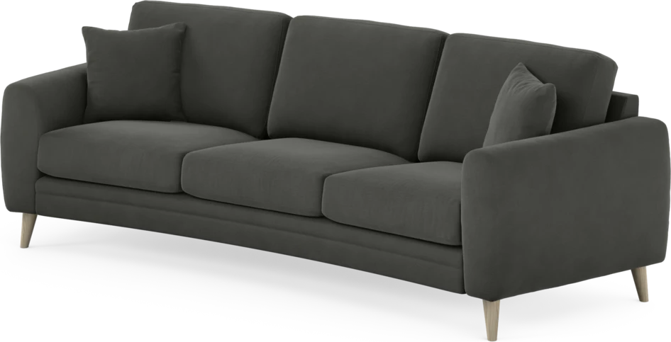 Eden - 3-sits soffa svängd - Grå