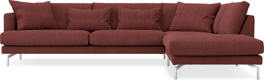 Harper - 3-sits soffa med divan höger - Röd