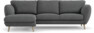 Madison Lux - 2-sits soffa med schäslong vänster - Grå