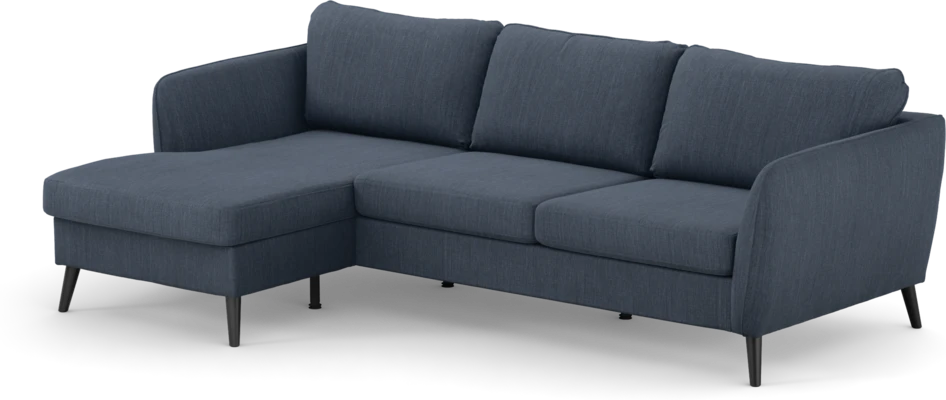 County - 3-sits soffa med flyttbar schäslong - Blå