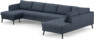 County - 4-sits soffa med schäslong vänster och divan höger - Blå