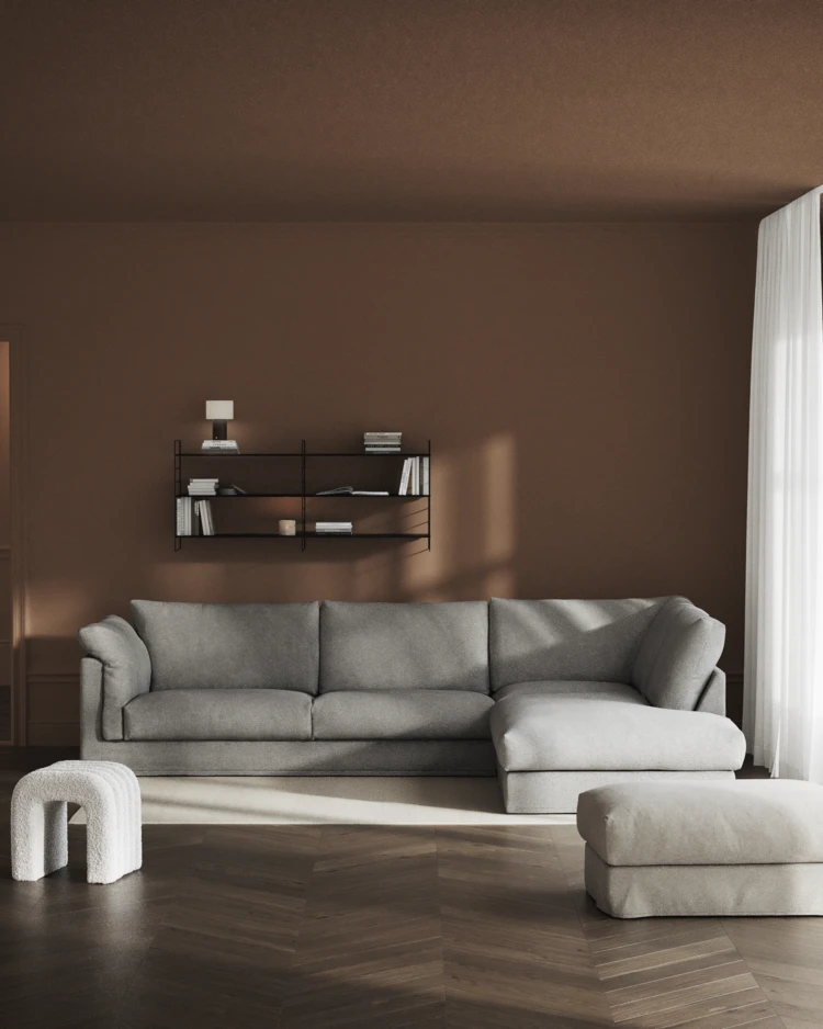 Cherrie - 3-sits soffa med divan höger, med kappa - inspiration