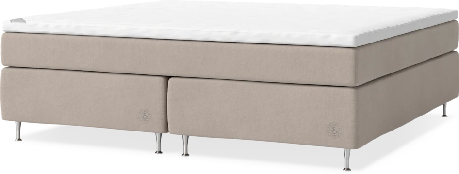 Cape Farewell Comfort - Kontinentalsäng, dubbelsäng med bäddmadrass och sängben - Beige