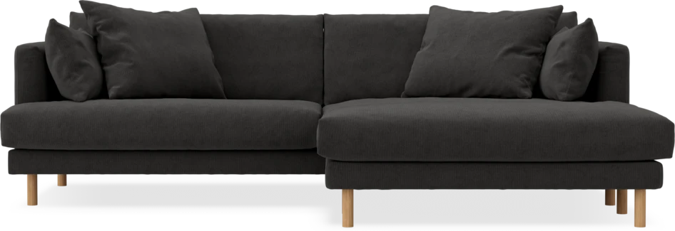 Harper - 4-sits med schäslong XL höger - Grå
