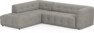 Bella - 3-sits soffa med divan vänster - Grå