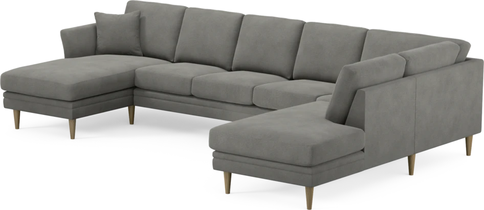 Eden - 3-sits soffa med schäslong vänster och divan höger - Grå