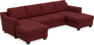 Friday - 2-sits soffa med två schäslonger - Rosa