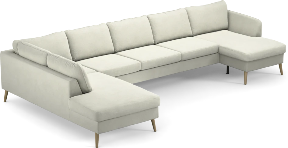 County - 4-sits soffa med divan vänster och schäslong höger - Vit
