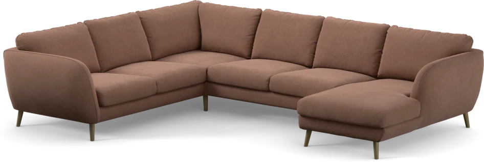 Madison Lux - Hörnsoffa med schäslong höger - Rosa