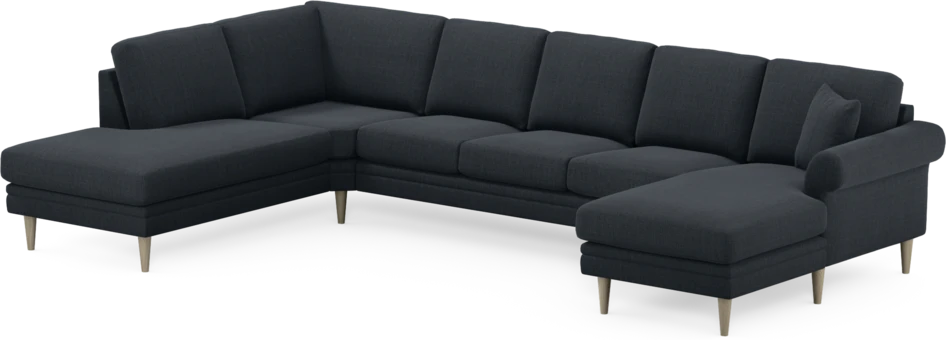 Eden - 3-sits soffa med divan vänster och schäslong höger - Blå