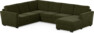 Friday - Hörnsoffa, 2+3-sits med schäslong höger - Grön