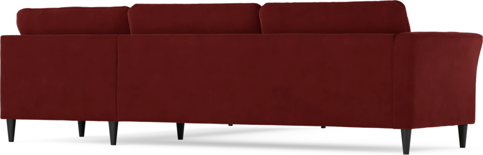 Bridge - Hörnsoffa, 3+3-sits - Röd