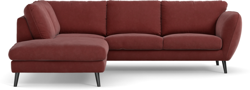 Madison Lux - 2-sits soffa med divan vänster - Rosa