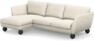 Madison Lux - 2-sits soffa med schäslong vänster - Vit