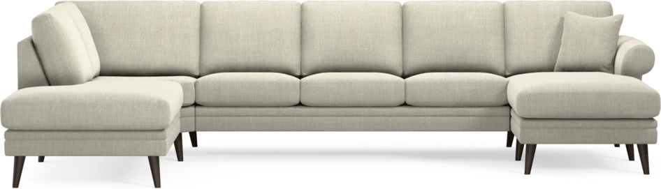 Eden - 3-sits soffa med divan vänster och schäslong höger - Beige