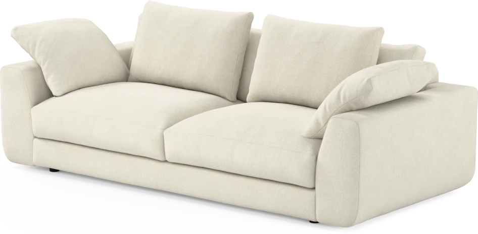 Amie - 3-sits soffa - Vit