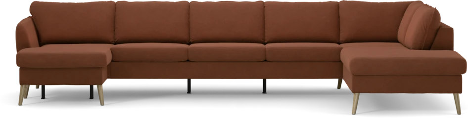 County - 4-sits soffa med schäslong vänster och divan höger - Orange