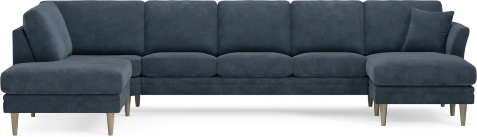 Eden - 3-sits soffa med divan vänster och schäslong höger - Blå