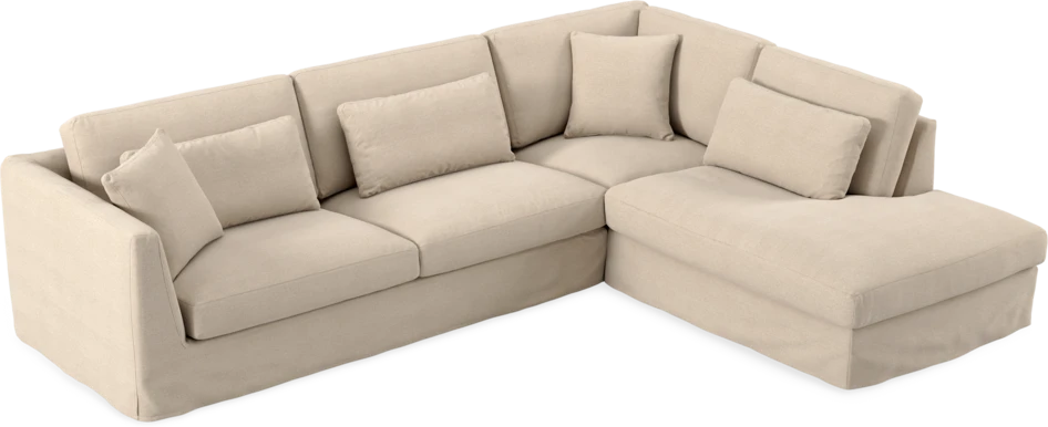 Willow - 3-sits soffa med divan höger, med kappa - Beige