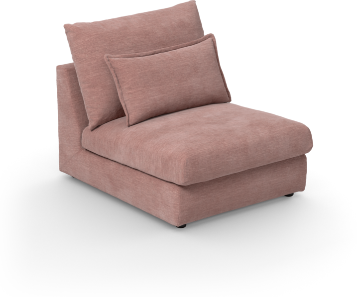 Pieces - 1-sits utan armstöd - Rosa