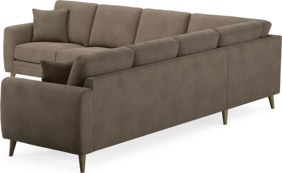 Eden - Hörnsoffa, 3+3-sits - Brun