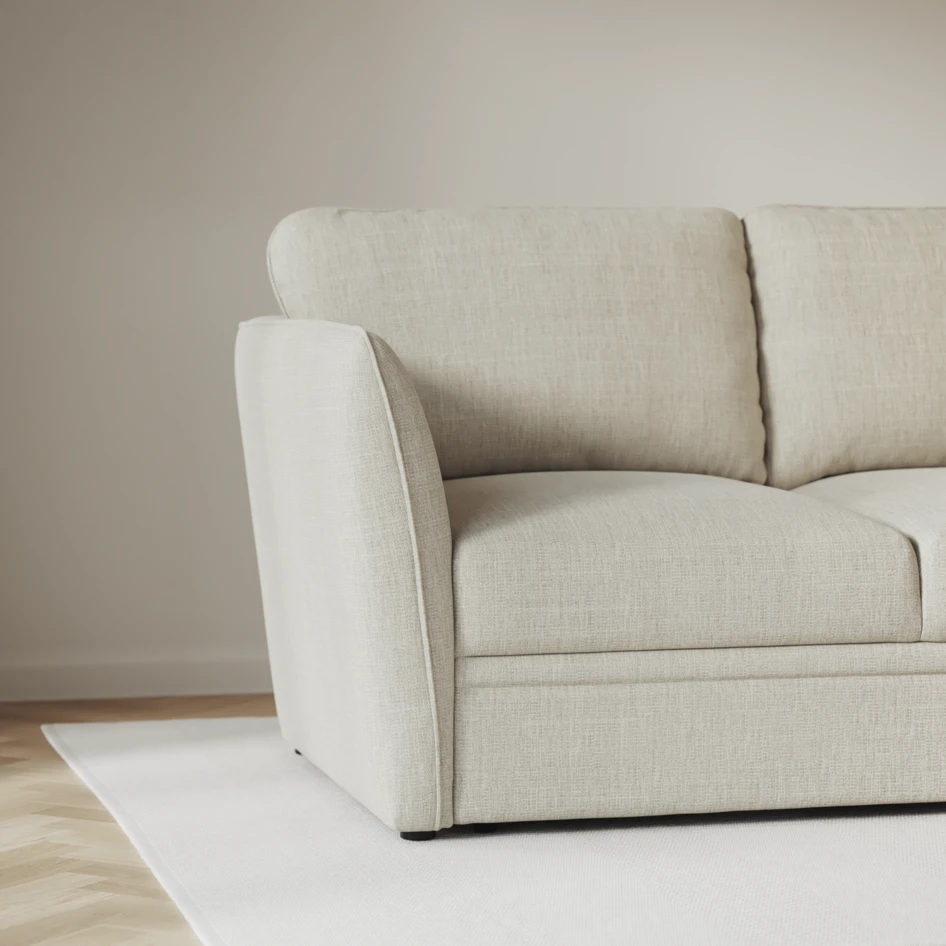 Öland - Bäddsoffa med schäslong vänster och divan höger - Beige