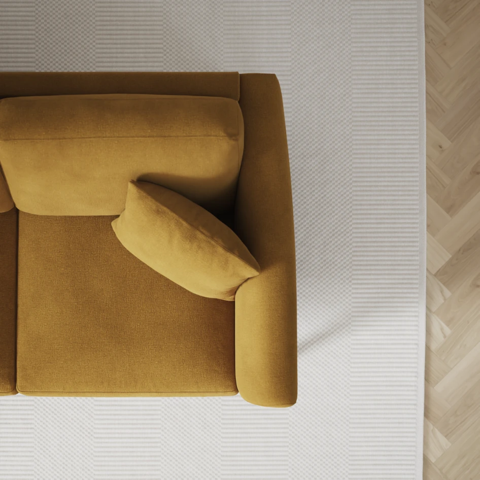 Eden - 2,5-sits soffa svängd - Gul