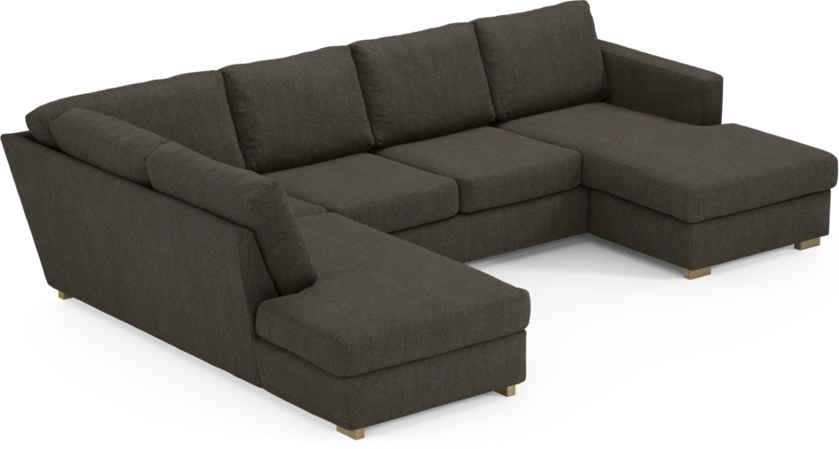 Friday - 3-sits soffa med divan vänster och schäslong höger - Brun