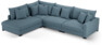 Rossi - 3-sits soffa med divan vänster - Blå