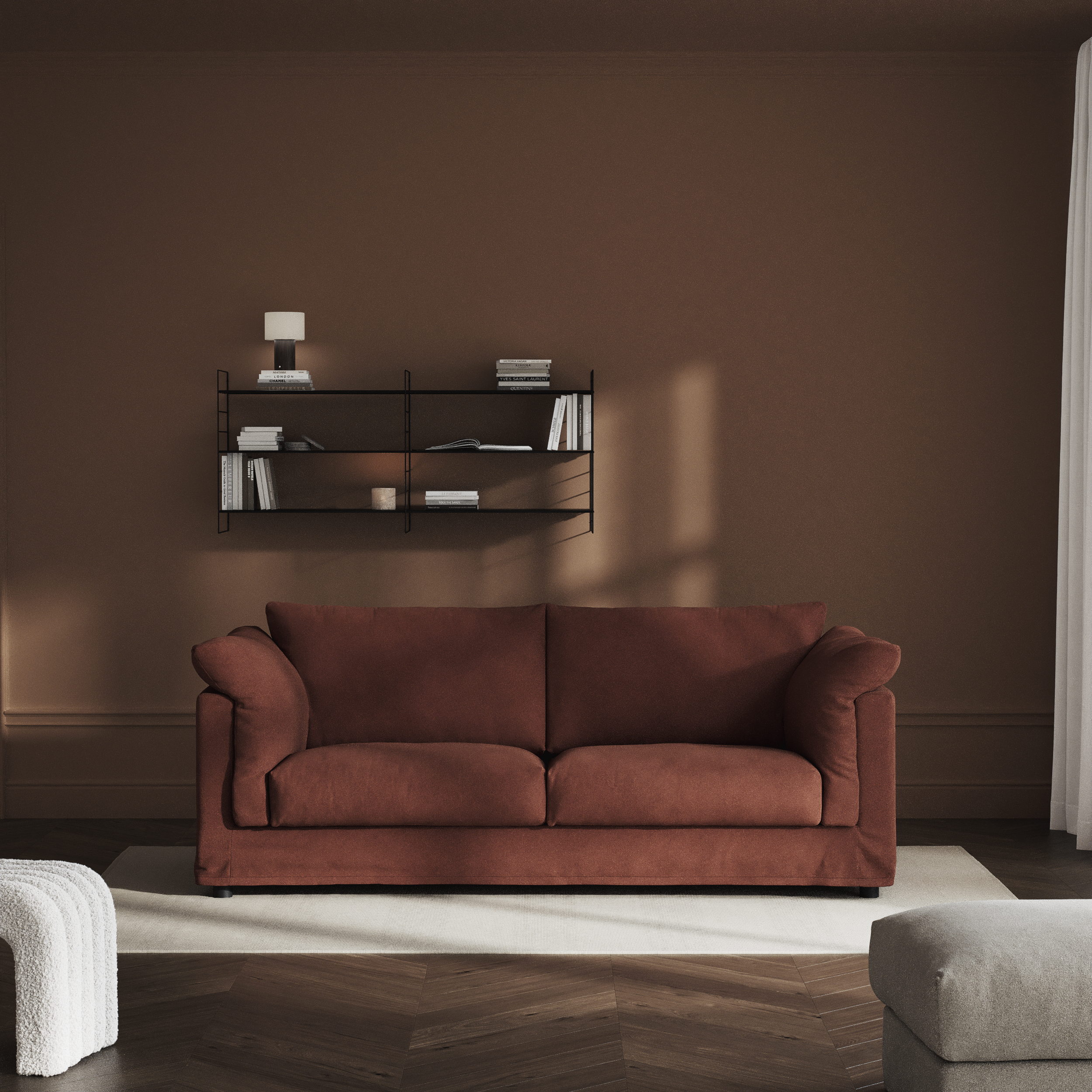 Cherrie, 2,5-sits soffa med kappa