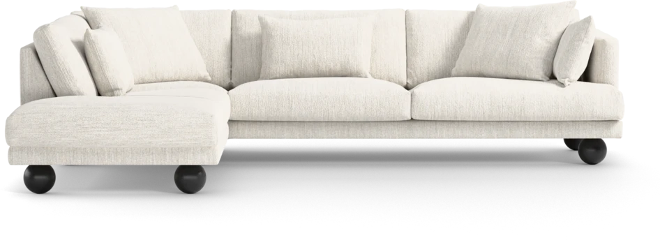 Harper - 3-sits soffa med divan vänster - Vit