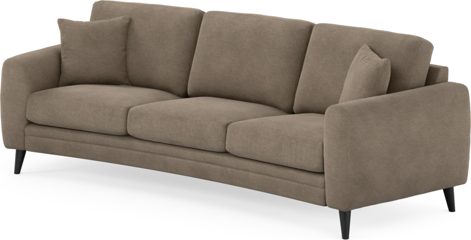 Eden - 3-sits soffa svängd - Brun