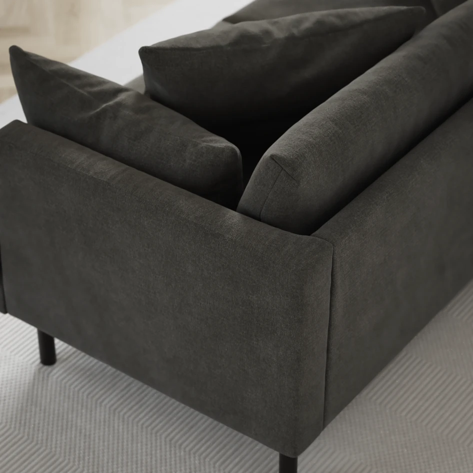 Harper - 4-sits med schäslong XL vänster - Grå