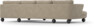Madison Lux - 2-sits soffa med schäslong vänster och divan höger - Beige
