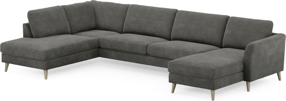 Bridge - 3-sits soffa med divan vänster och schäslong höger - Grå