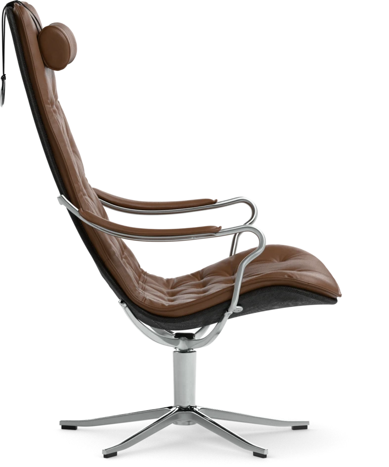 Moore - Fåtölj hög rygg - Brun