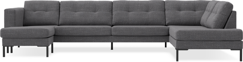 Rio - 4-sits soffa med schäslong vänster och divan höger - Grå